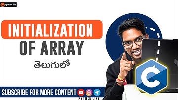 initialization of array in C Language Telugu