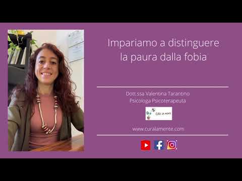 Video: Differenza Tra Paura E Paura