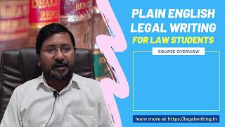 Plain English Legal Writing for Law Students - Course Overview