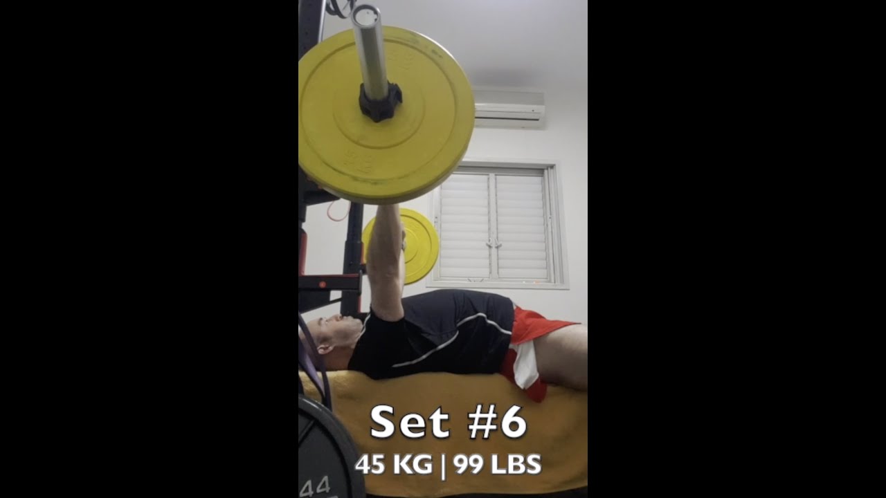 2020.01.18 Bench Press 45 KG 99 LBS AMRAP 20 reps