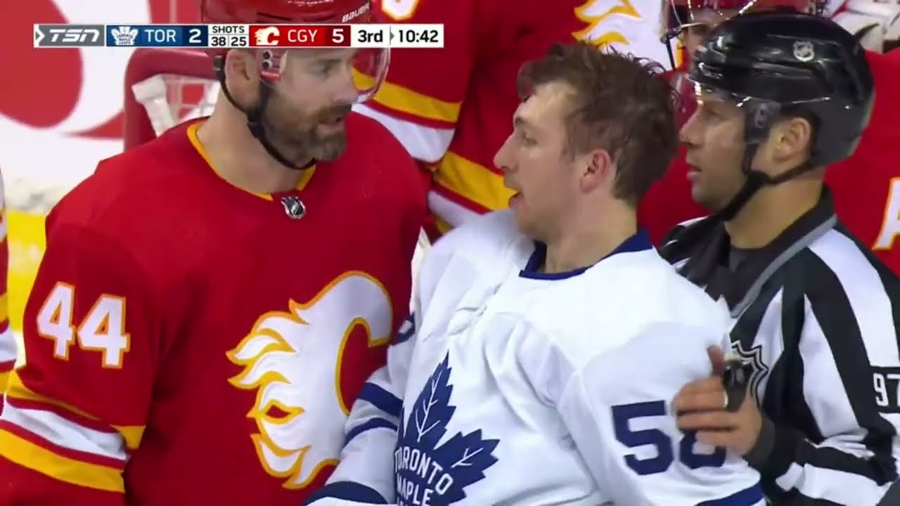 Maple Leafs vs Calgary Flames Scrum
