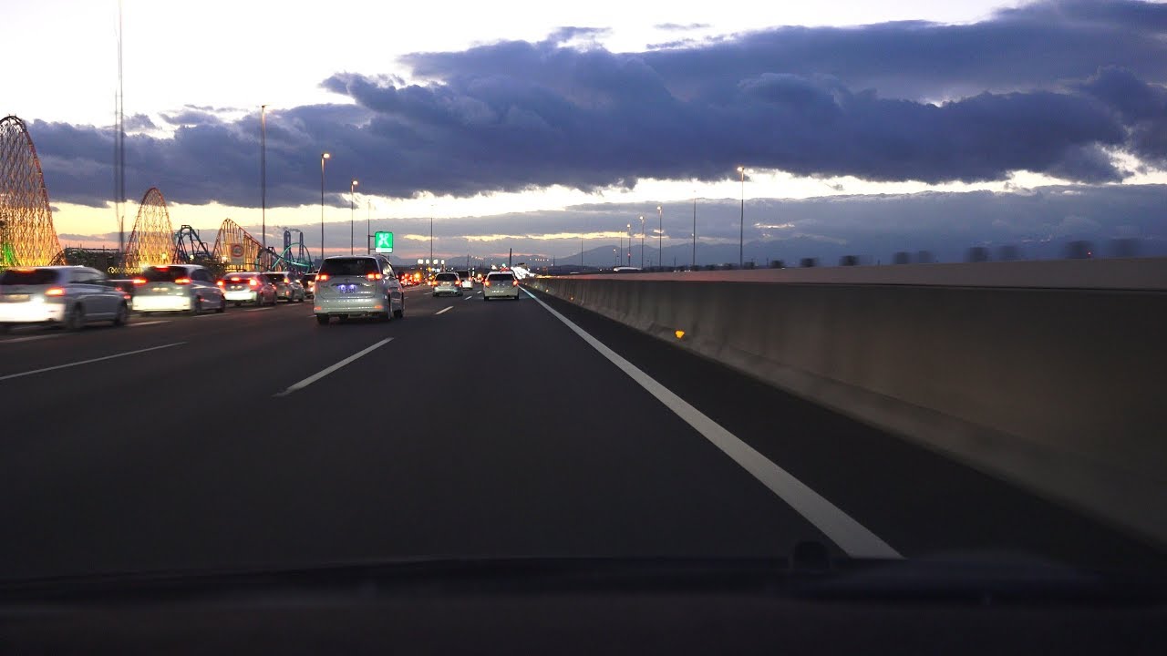 4K　E1A伊勢湾岸自動車道・下り　ほぼ全線・等速　豊田東JCT→豊田JCT→四日市JCT　長島渋滞あり