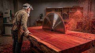Start to Finish: I Built a Luxury Wooden Table Using Wilderness Red Wood!