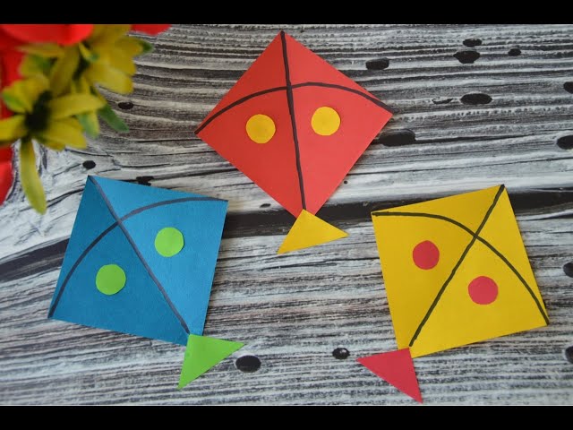 How to make handmade paper Kite at home / DIY Kite / Paper Kite