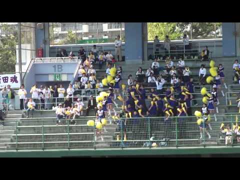 都立足立新田高校　前略道の上より