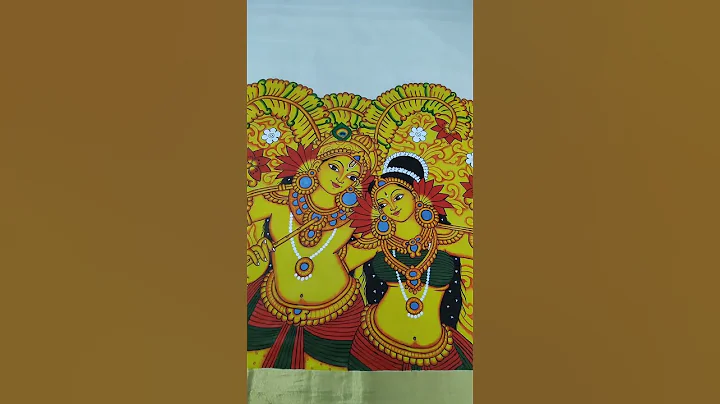 Mural work Kerala saree