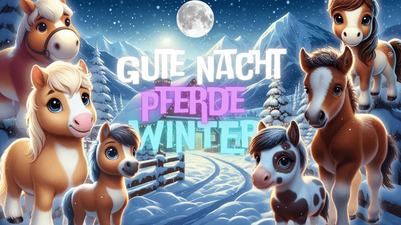 ❄️ Gute Nacht Pferde Winter 🐴 Gute Nacht Geschichte für Kinder und Kleinkinder zum Einschlafen