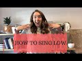 Voice Lessons: How To Sing LOW