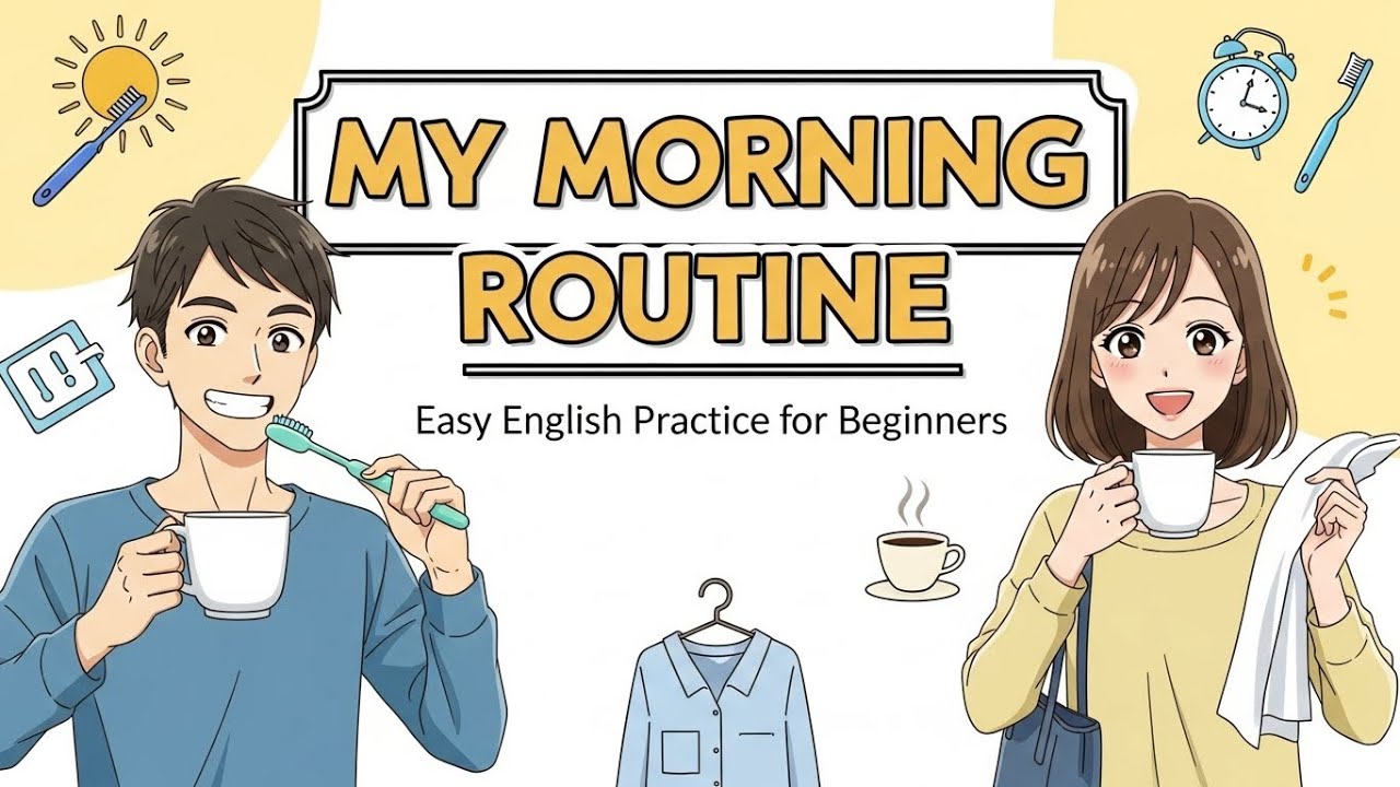 My Morning Routine | Easy English Practice for beginners - YouTube
