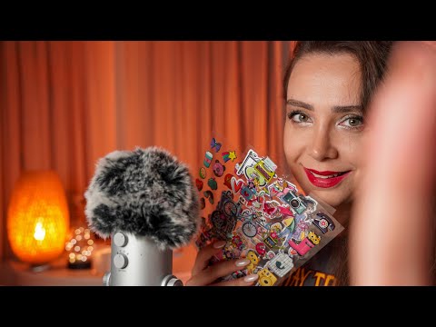 ASMR | Çıkartmalarla Yüzünü Süslüyorum 💟 (Sakızlı) | Türkçe ASMR