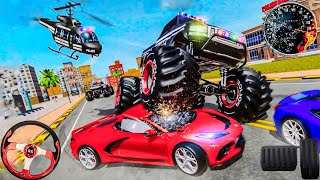 Monster Truck Derby Stunt Game|| High Flying Action||Android Gameplay #2#truckvideo screenshot 5