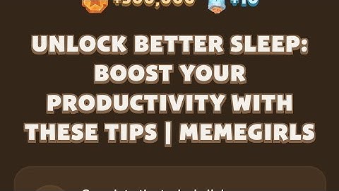 Memefi today video code I Unlock Better Sleep: Boost Your Productivity with These Tips | MemeGirls