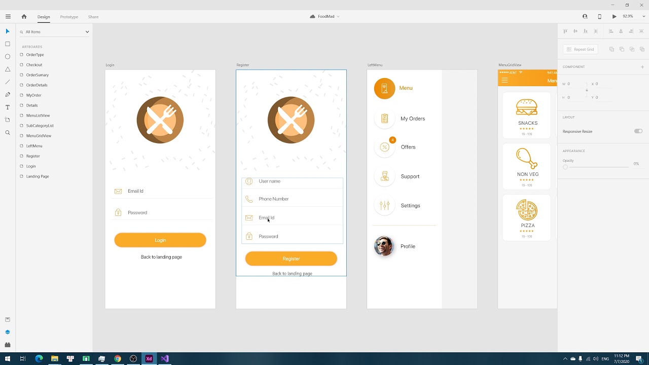 [ChallengeUI] FoodMad - Register Page - Xamarin Forms - YouTube