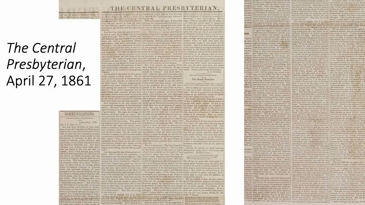 Dabney Letter April 20, 1861.