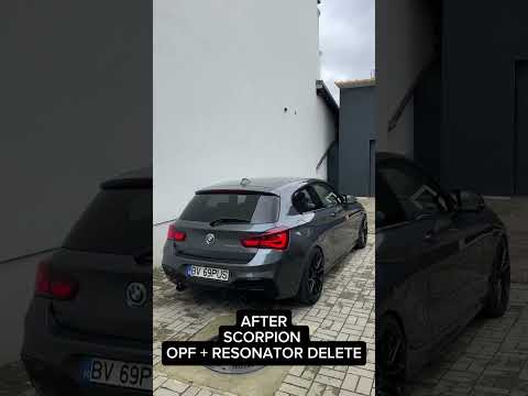 BMW M140i OPF + resonator delete before/after