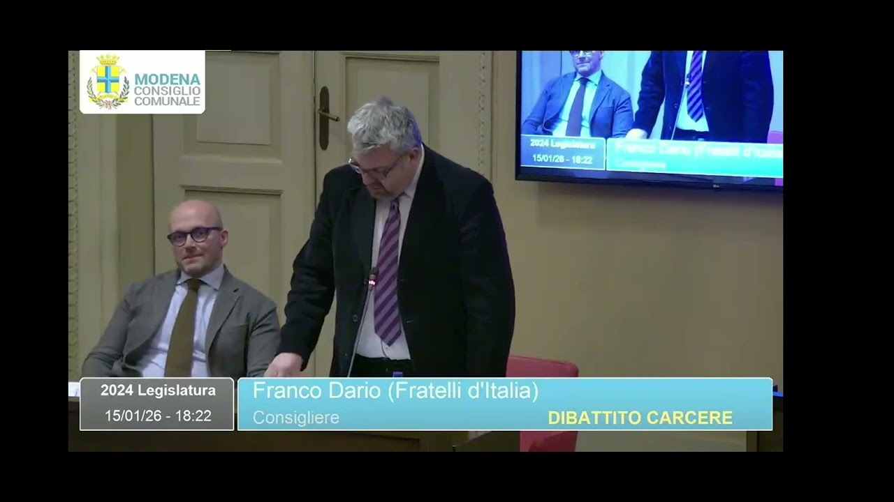 Intervento del Consigliere Dario Franco - Riflessione sulle Carceri in Consiglio Comunale