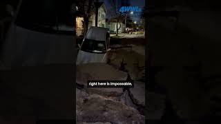 Water main break floods Uptown streets; car swallowed by sinkhole, boil advisory issued