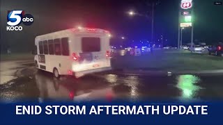 Enid crews shuttling residents from hardest hit areas to overnight shelter