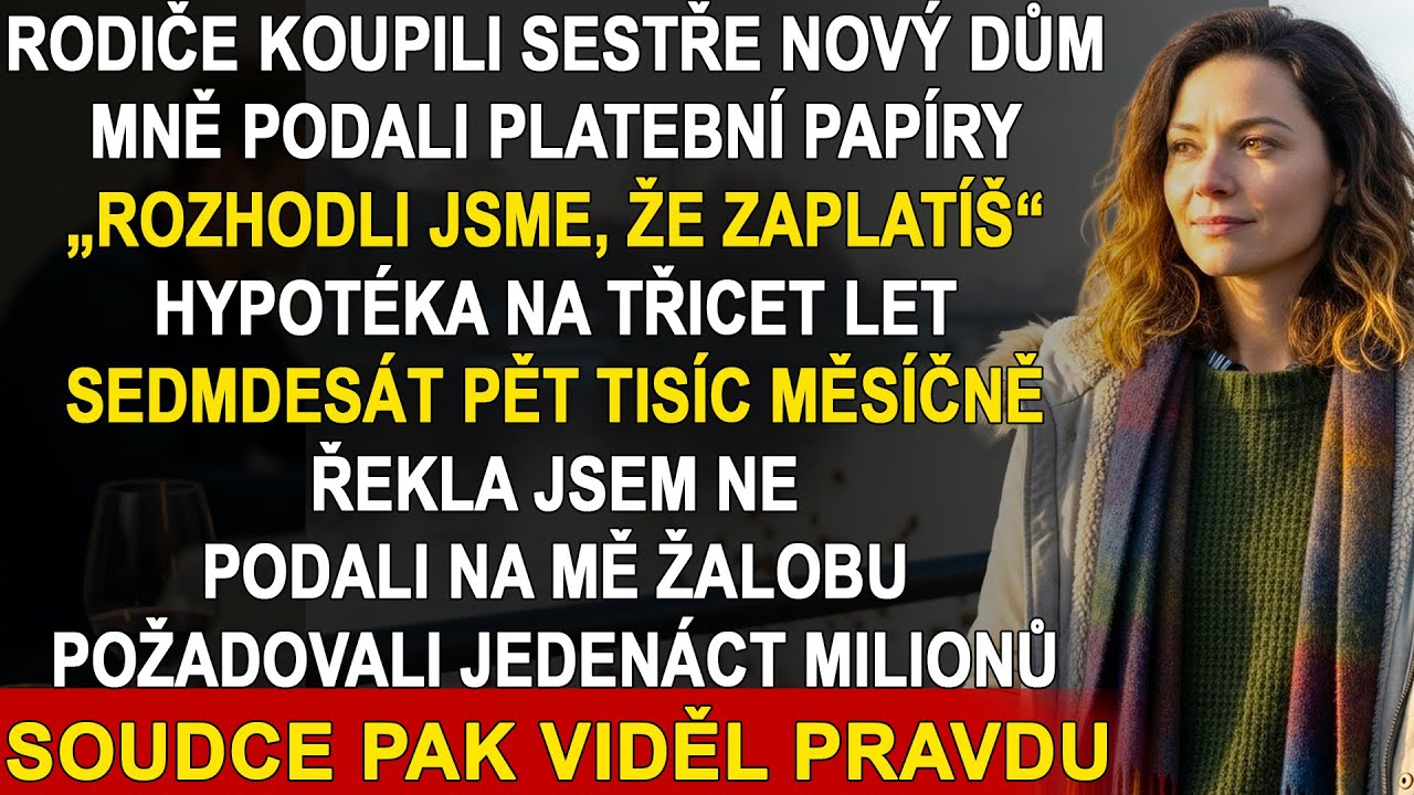 Moji rodiče rozhodli, že mám splácet dům mé sestry. Odmítla jsem — a skončila u soudu