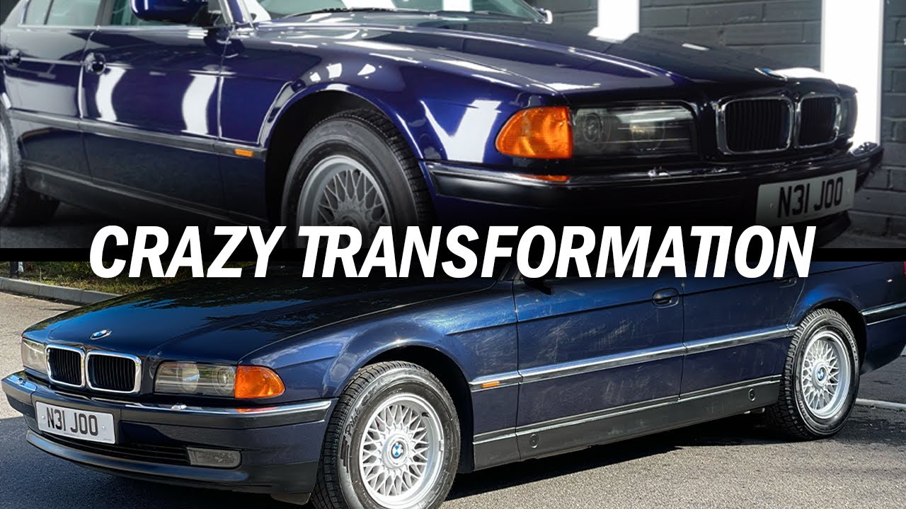 DETAILING MY 11,000 MILE 1995 BMW E38 740I! CRAZY TRANSFORMATION!!