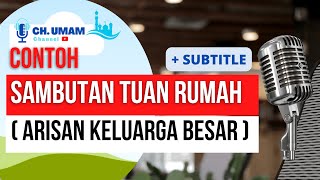 sambutan tuan rumah arisan keluarga