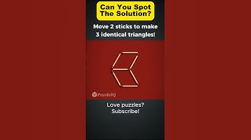 🤯 Only 2 Moves to Make 3 Triangles! 🔺🔺🔺