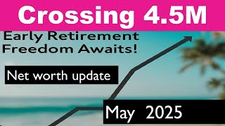 Net worth update towards early retirement, May 2025