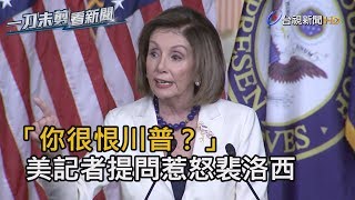 你很恨川普美記者提問惹怒眾議院議長裴洛西一刀未剪看新聞
