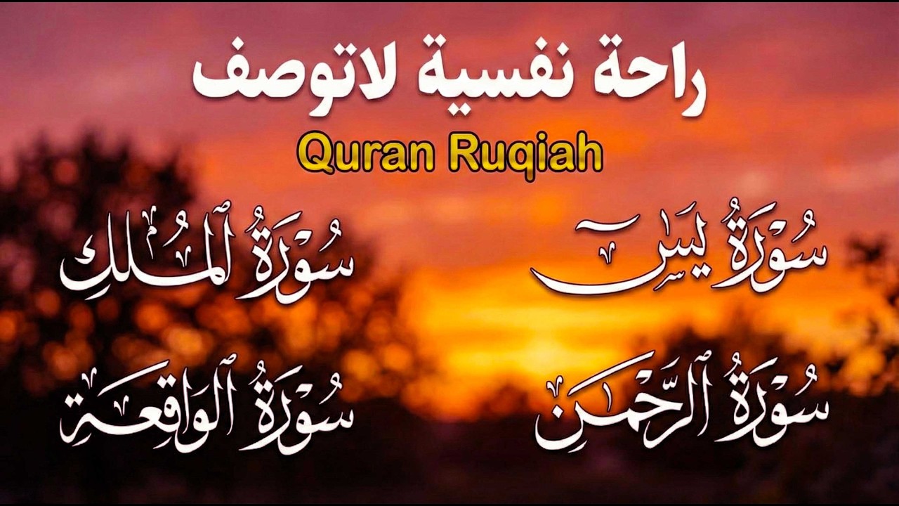 سورة يس❤️سورة الواقعة💛سورة الملك💚سورة الرحمن| سورالتحصين وزيادة الرزق والبركة بصوت هادئ مريح للقلب