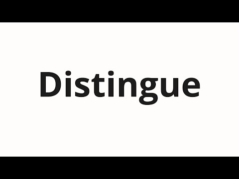 How to pronounce Distingue