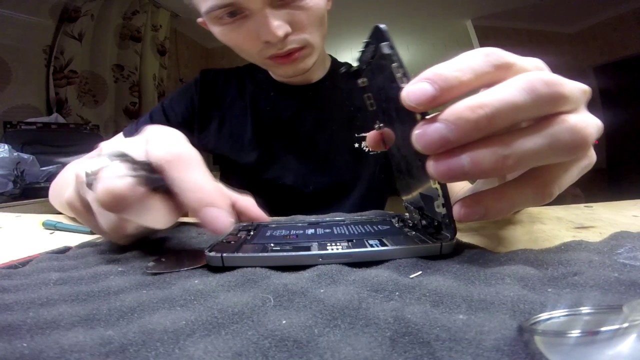 Ремонт IPhone 5S замена дисплея и корпуса - YouTube