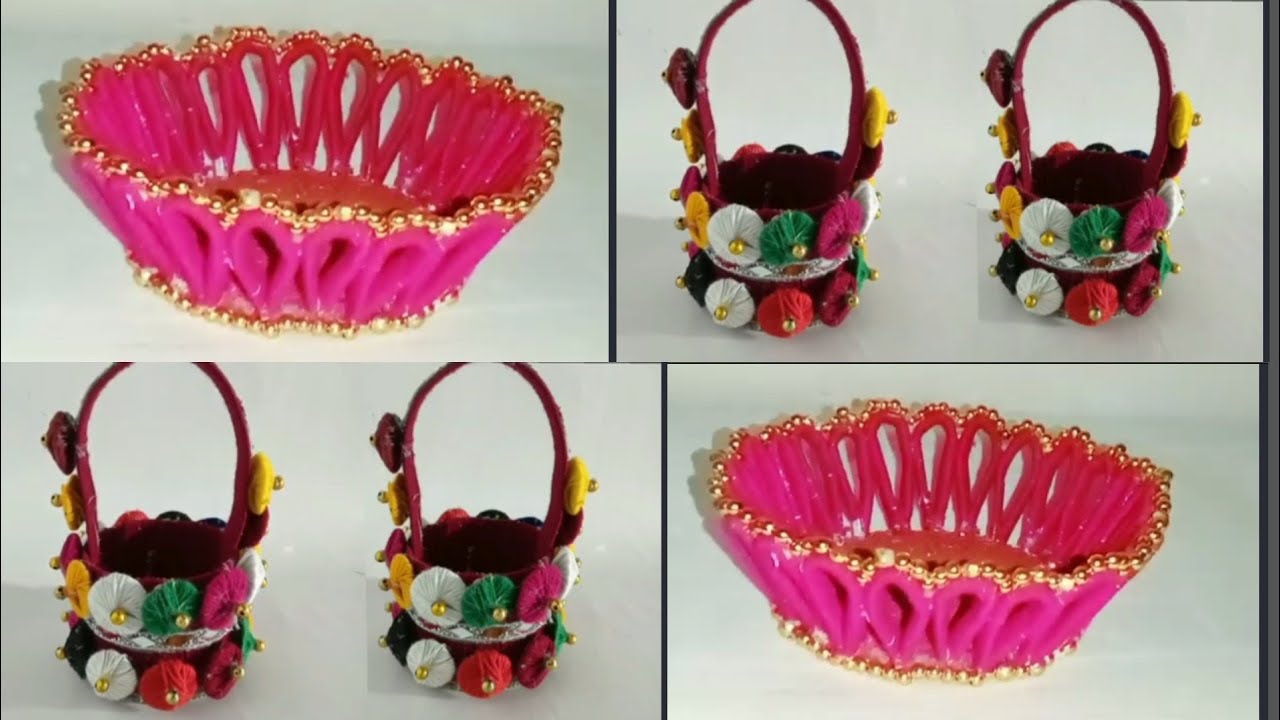 2Beautiful Woolen Basket/ How to make Basket/ Reuse Craft ideas/ Home Decorate idea/ unique arts/