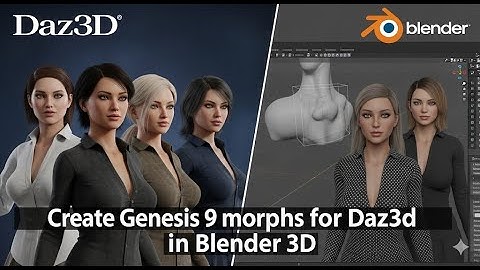 Create Genesis 9 morphs for Daz3d in Blender 3d
