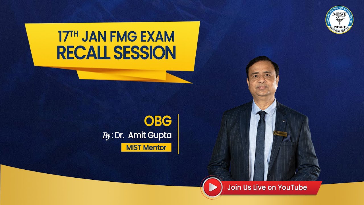 17TH JANUARY 2026 FMGE OBG RECALL SESSION