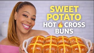 Sweet Potato Hot Cross Buns | Soft & Fluffy Easter Buns Recipe | Homemade Hot Cross Buns screenshot 5