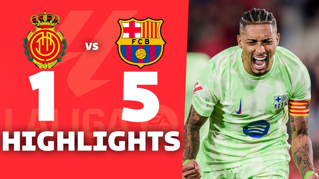 MALLORCA vs BARCELONA (1-5) | RESUMEN y GOLES DEL PARTIDO | La liga ...