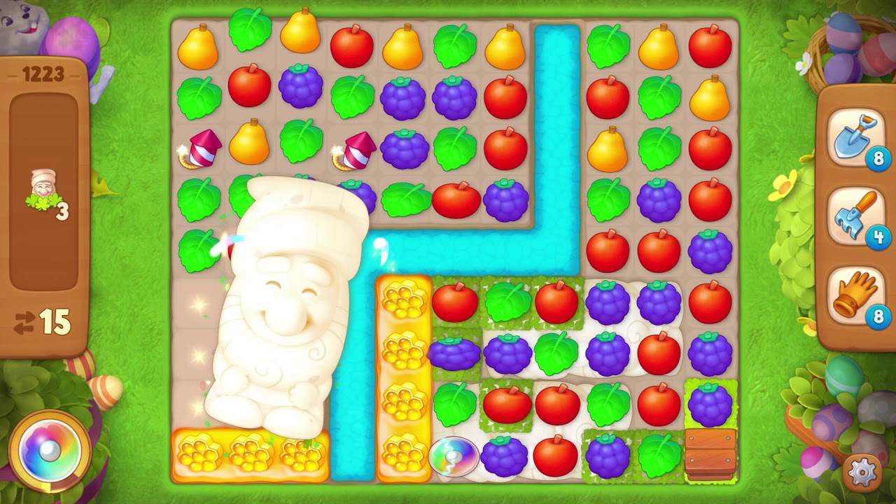 Gardenscapes Level 1223Walkthrough ''FREE Boosters'' YouTube