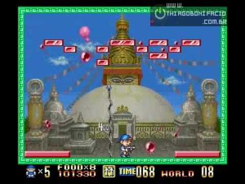 Zerando Super Pang / Super Buster Bros. (SNES) - D...