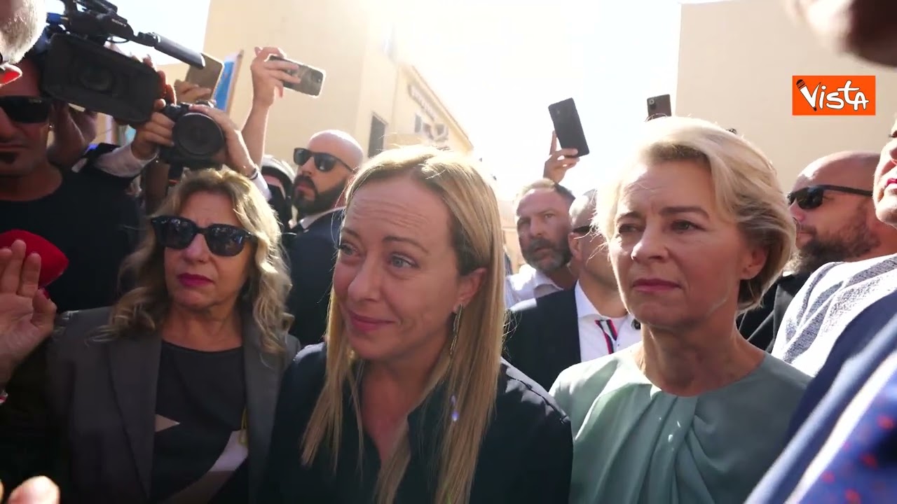 Giorgia Meloni e von der Leyen visitano Lampedusa