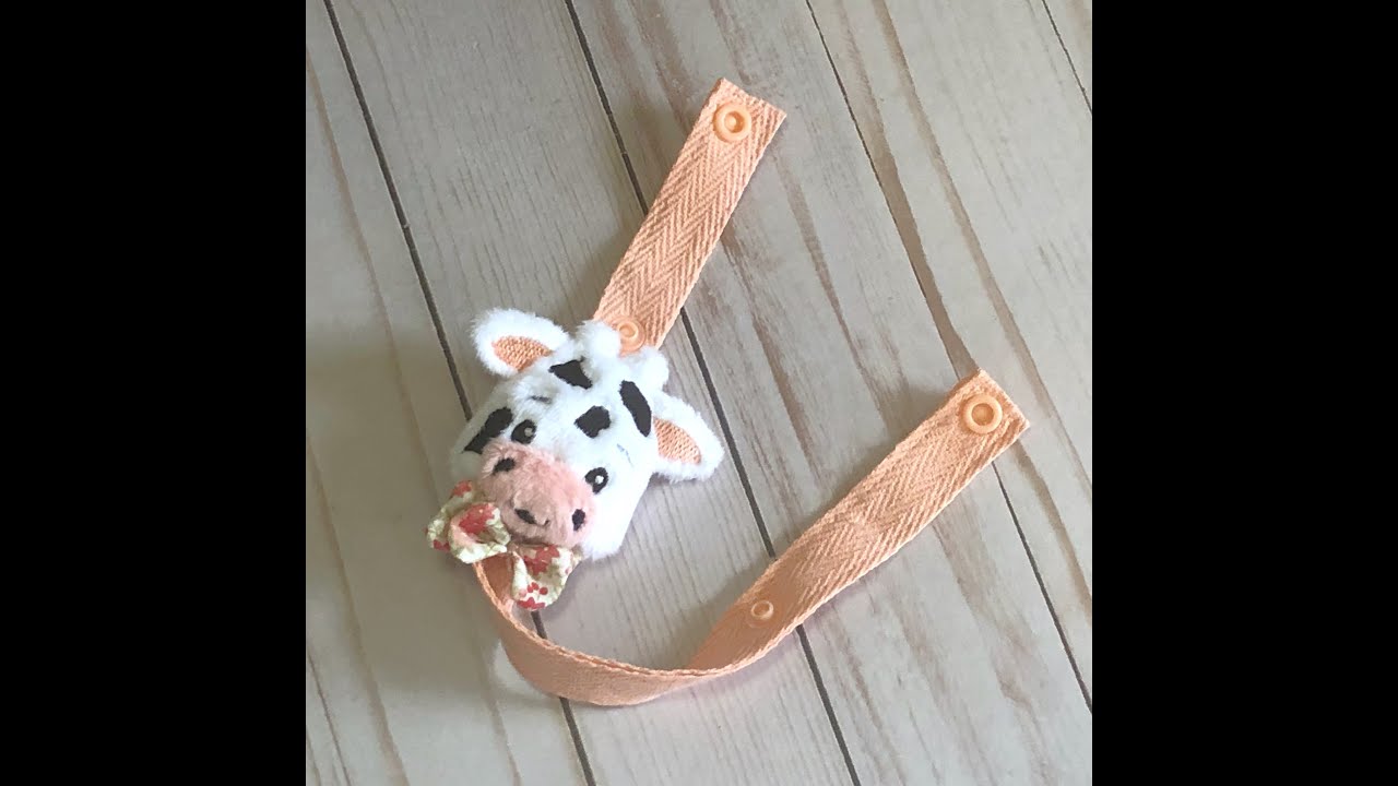 Cow Pacifier Holder tutorial YouTube