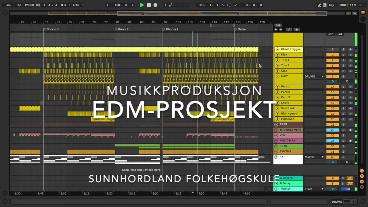 Musikkproduksjon på Sunnhordland folkehøgskole Programvare til musikkproduksjon