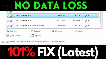 Windows cannot be installed on drive 0 partition 1/2/3/4/5 without losing data (Latest)