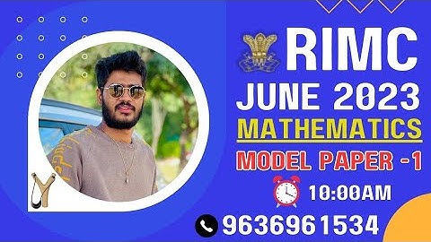 RIMC Math Paper Solution | RIMC Exam June 2023 Mathematics Model Paper Solution