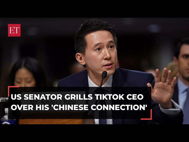 TikTok CEO denies links with Communist Party of China, says 'I'm Singaporean!' | US Senate hearing class=