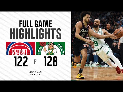FULL GAME HIGHLIGHTS: Celtics almost blow it, but they come back and hand Pistons 28th straight loss