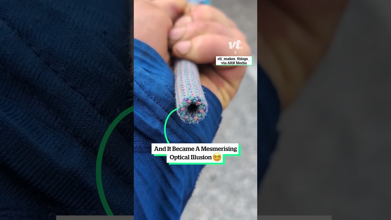 Inverted rope creates an optical illusion 🤯