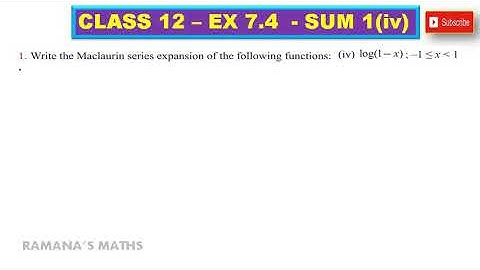 CLASS 12 - EX 7.4 - SUM 1 (iv)