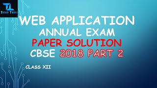Web Application paper 2018 solution part2