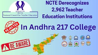 217 Andhra B.Ed College Closed by NCTE #ncte #anu #yvu #aku
