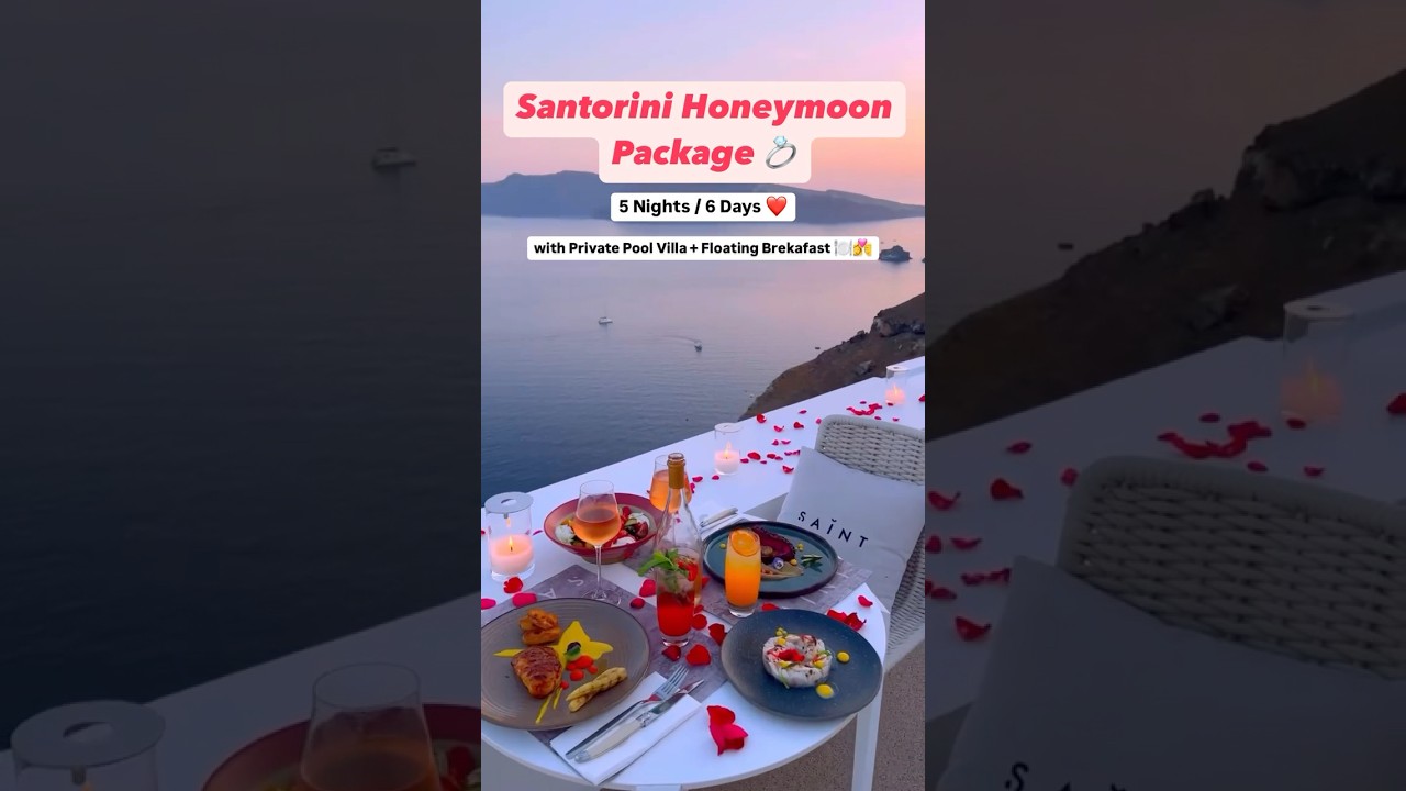 Luxury Honeymoon Package in Santorini Under 2 Lakhs | 5N/6D for Couples 💑 #shorts #honeymoon